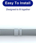 Close-up of Universal 48 Inch Pool Cleaner Hose Kit connection showcasing easy installation design.