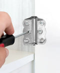 Heavy Duty Self Closing Door Hinges Set Three Pack Spring Loaded Soft Close Stainless Steel 2 Point 7 Inch Hinges installation