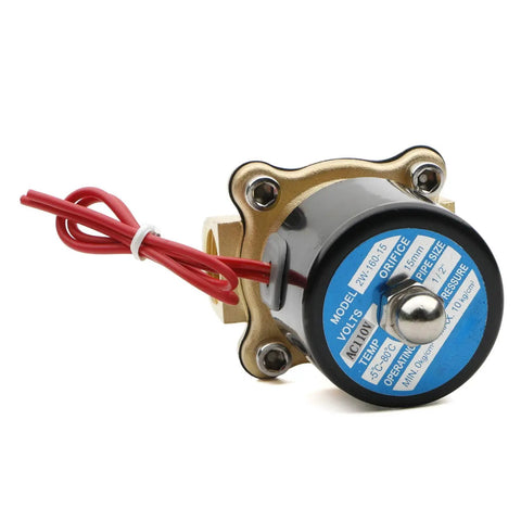 One-Half Inch Electric Solenoid Valve 2W-160-15 AC110V Brass Normally Closed Valve For Water Air Oil And Gas 15 mm Orifice BSPP Thread
