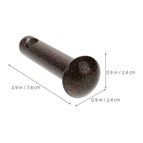 Heavy Duty 2PC Single Hole Clevis Pins Set For Hammock Chair Swing Hanging Bolt Hardware Plug Kit Durable Indoor Outdoor Furniture Gear, brown steel pin with dimensions shown.