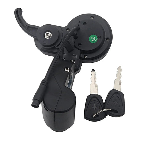 LCD Display Throttle Meter With 6PIN Switch And Electric Door Lock Key For Electric Scooter Dashboard Accessories Black Plug N Play Durable Weatherproof Design Universal Fit Easy Upgrade For Most Electric Scooters