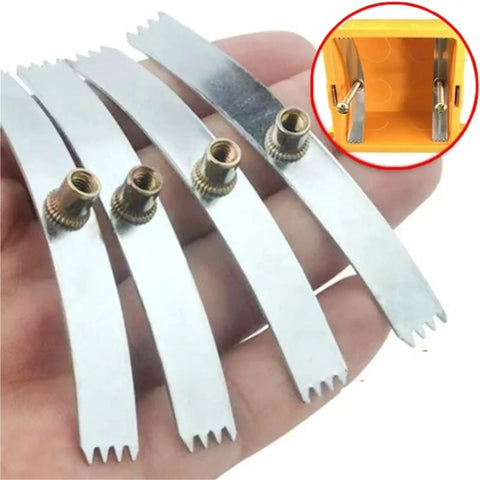 Two Hundred Piece Drywall Anchor Repair Kit For 86 Type Switch Boxes And Loose Wall Sockets With Heavy Duty Metal Clips Serrated Anti Slip Locking And Adjustable Telescopic Design For Easy No Fuss Mounts In Tight Spaces, metal clips