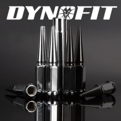 Chrome spike lug nuts standing on reflective surface, Spike Lug Nuts Half Inch Twenty Thread 60 Degree Cone For Five Lug Jeep Wrangler Cherokee Grand Cherokee Liberty Dodge Ram And More Heavy Duty Chrome Steel Spike Lugnuts Set Of Twenty For Aftermarket Wheels
