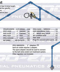 Heavy Duty One Inch Aluminum Compressed Air Piping Kit Featuring Sixty Foot Rigid Straight Tubing and detailed layout diagram.