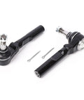 Two Piece Front Outer Tie Rod End Set Fits 2004 2012 Malibu Plus 2005 2010 Pontiac G6 And 2007 2008 Saturn Aura Heavy Duty High Strength Steel With Solid Mount Bracket Durable Smooth Steering Easy Install Drop In Ready, pair