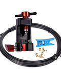 Pro Bike Hydraulic Disc Brake Tool Kit With Pneumatic Grippers, Oil Needle Install Tool, Hose Cutter, Cable Pliers, Connectors, And Insert Press For Easy Hydraulic Installation, Aluminum Alloy, Universal Fit