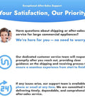 Your Satisfaction, Our Priority message about after-sales support for large commercial appliances with customer service focus.