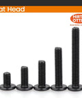 Hella Durable M4 X 15mm 20 Piece Hex Socket Cap Screws Slick 304 Stainless Steel Bolts Fully Threaded with black oxide finish in various sizes.