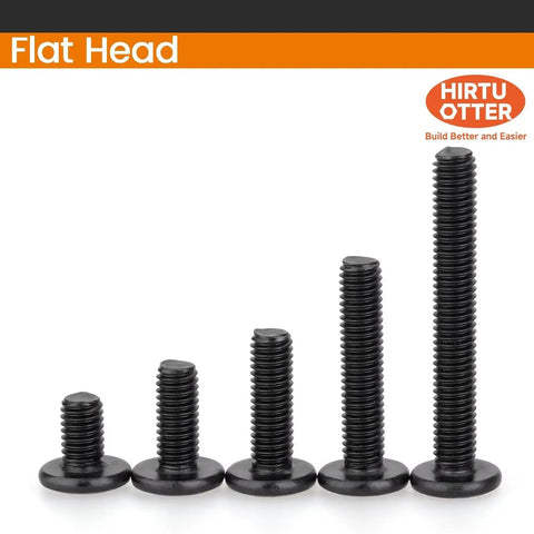 Hella Durable M4 X 15mm 20 Piece Hex Socket Cap Screws Slick 304 Stainless Steel Bolts Fully Threaded with black oxide finish in various sizes.