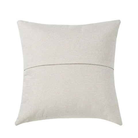 Back view of Ten Pack Sublimation Pillow Covers Fifteen Point Seven Five Inch Square Linen White Pillow Cases For Heat Transfer Printing