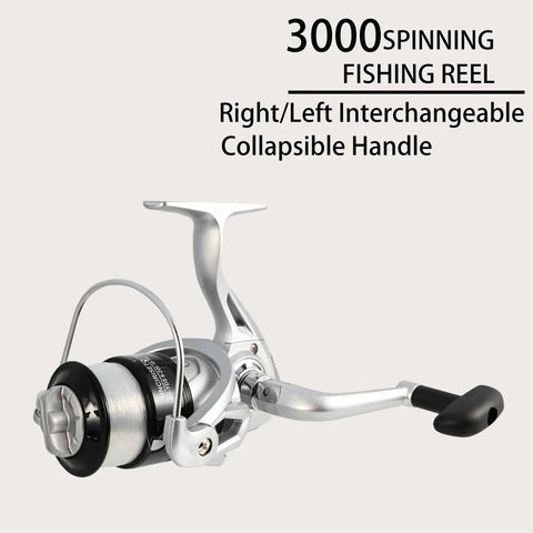 3000 spinning reel from Six Point Nine Foot Telescopic Fishing Rods And Reels Combo With Carrier Bag Pro Grade Collapsible Carbon Fiber Rods