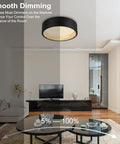LED Flush Mount Ceiling Light Fixture 12 Inch 25W 1500 Lumens Dope Dimmable With Color Temperature Selectable