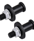 Tailgate striker bolts with nuts, black metal with flanged heads (2 pcs)