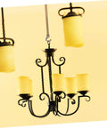 Heavy Duty Chandelier Rod With Ceiling Hook System For Easy DIY Install, Shiny Modern Ceiling Tube And Vintage Hook Hanger