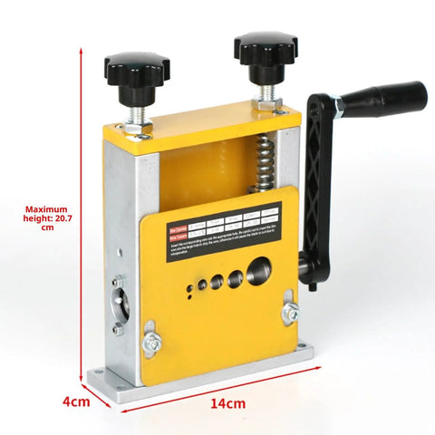 Handy Portable Wire Stripping Tool Crafted From Durable Metal For Reliable Home And Workshop Use Lightweight Electric Automatic Manual Design, compact size, 14 x 4 cm.