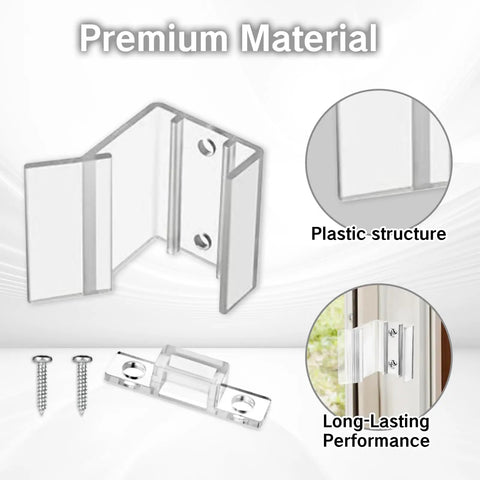 4 Pack RV Sliding Door Latches Set For Motorhomes And Campers Clear Mirror Closet Latches Universal Door Lock Durable Construction