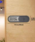 Do Not Disturb Welcome Slider Door Sign For Home Office No Drama Privacy Sign With Easy Install Premium MDF In Warm Brown 7.5 By 2.2 Inches Durable Door Hanger For Office Dorm Or Medical Clinics displayed on a wooden door