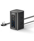 Sick Desk Organization Hack That Slaps With 230W Fast Charging Tower Featuring Eight Smart USB Ports For Laptops Phones And Tablets Vertical Power Strip, compact design with multiple outlets.