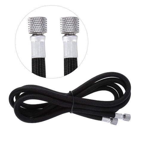 Quality EVA Airbrush Hose 1.8m Connects Air Compressor To Paint Sprayer Nail Art Tool With 1 8 Inch Female Fittings For Pros Wantin Real Durability And Zero Leaks While Painting Models Or Crafts Without Stopping Mid Project Due To Equipment Failure. Black braided airbrush hose, 1.8m, with metal female fittings