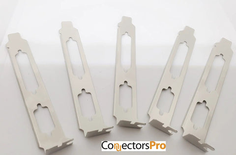 Stainless Steel Db9 Db25 L Bracket Mounting Kit For PC Slots 2 Hole Slot Cover 12 Cm High 2 Cm Wide 10 Pack