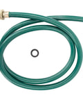 5 Foot Garden Dehumidifier Drain Hose With Green Rubber Finish coiled with 3/4 inch female end and washer visible