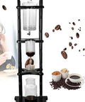 Large Capacity Cold Brew Drip Coffee Maker With Solid Wood Base And Two Thousand Five Hundred Milliliter Tank for smooth iced coffee.