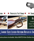 Handcrafted Large Loop Leather Lever Wrap Set for Handguns Light Brown Cowhide With Sinew Waxed Thread Kit Includes Two Wraps
