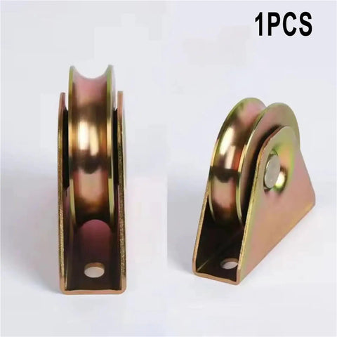 Heavy Duty V Groove Wheel For Sliding Gate Rollers With Beefy Steel Track Pulley Setup Smooth As Butter Glide No Drama Hardware Kit, side view.