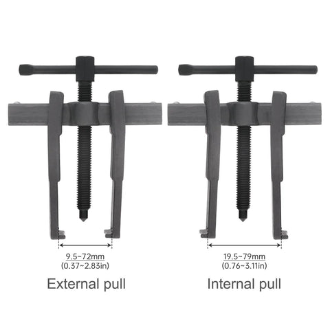 Two Jaw Gear Puller With Adjustable Arms For Internal And External Bearing Removal, Heavy Duty, High Carbon Steel, Front View
