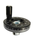 Sturdy 3 Inch Bakelite Handwheel With Clear Indexed Position Marks For Drill Press And Milling Machine Manual Calibration Settings Easy Grip Side Rotating Control Dial, black
