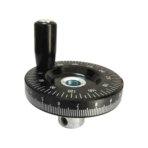 Sturdy 3 Inch Bakelite Handwheel With Clear Indexed Position Marks For Drill Press And Milling Machine Manual Calibration Settings Easy Grip Side Rotating Control Dial, black
