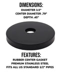 Extra Large 3.5 Inch Shower Escutcheon Plate In Oil Rubbed Bronze Universal Round Shower Arm Flange Cover for Easy Replacement