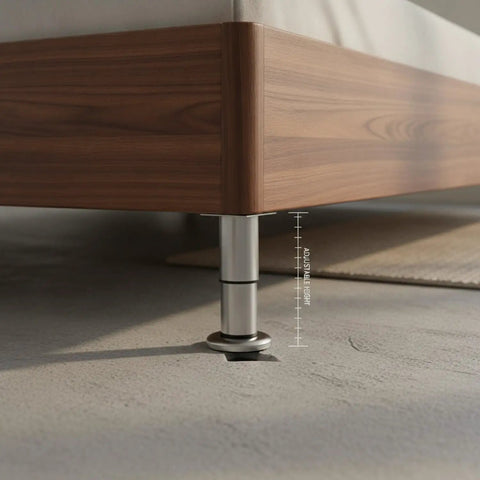 Stainless Steel Adjustable Furniture Leg, 4.7 Inch Height, 2 By 2 Inch Base, Level Sofas Cabinets And Beds On Uneven Floors, Wobble Free