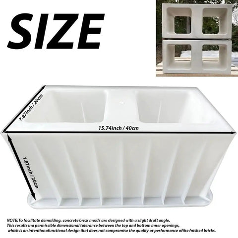 DIY Concrete Brick Molds For Hollow Bricks Reusable Plastic Forms For Backyard Gardens Patio And Home Decor Projects Durable