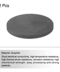 Round Graphite Block Disk Ingot High Purity Graphite Electrode Plate Sheet 60x5mm for Melting Casting and Electrolysis Pack of 2
