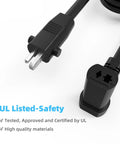 Close-up of 29V 2A Power Recliner Adapter Replacement For Electric Sofa Couch Lift Chair Power Supply AC/DC Adapter black plug and cord.