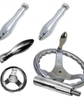 M10 Revolving Handle Crank Wheel with Nuts for Milling Machines, Chrome Plated Heavy Duty Hand Wheel, Alloy Construction