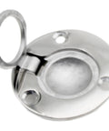 Stainless Steel 50mm Recessed Ring Pull Floor Handle For Boat Hatch Latch With Screws, Flush Mount Round Door Handle