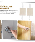 Door damper and slam silencer set reduces noise, prevents slams, protects walls and fingers, compatible with most doors.