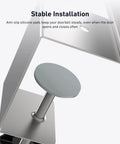 Close-up of No Drill Door Mount For Video Doorbell SE Ultra Pro with anti-slip pads, fits doors 0.82 to 2.08 inches thick.