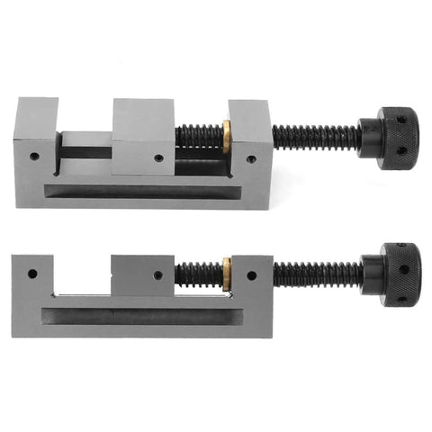 Precision High Machine Vise Grinder CNC Workholding Tool With Hardened All Surfaces One Piece Build For Grinding Milling And Inspection Jobs That Slam! showing two angles with detailed screws.