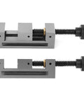 Heavy Duty 20CrMnTi Steel Vise, 73mm Machine Vice showing solid construction and adjustable screw for secure workholding.