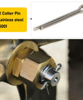 Brass Prop Nut Kit For Inboard Boats with stainless steel cotter pin on 1 inch shaft securing propeller hardware