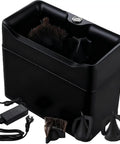 Reliable Automatic Electric Coffee Knock Box engineered for hassle-free espresso filter washing, includes scrapers and brushes.