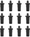 Heavy Duty Black Plastic Shutter Pins from Rock Solid Cabinet Door Repair Kit, 12 pieces for DIY cabinet door fixes.