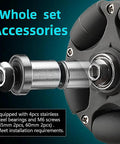 Brompton omni wheel upgrade set with stainless steel bearings and M6 screws, suitable for smooth and quiet folding bike rides.