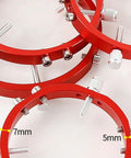 Red 90mm CNC aluminum alloy fixing ring for photography gear and telescopes with screws for precise lens alignment