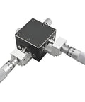 Manual XY Positioning Table With 0.01mm Precision, Micro Adjustment Stage, Compact 58.5mm Square Zinc Alloy Build, 2 Kg Load