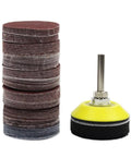 2 Inch Drill Sander Attachment With Backer Plate And One Quarter Inch Shank 100 Piece Sanding Discs Pad Kit Includes 80 To 3000 Grit Sandpapers