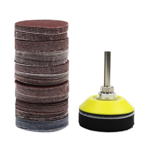 2 Inch Drill Sander Attachment With Backer Plate And One Quarter Inch Shank 100 Piece Sanding Discs Pad Kit Includes 80 To 3000 Grit Sandpapers